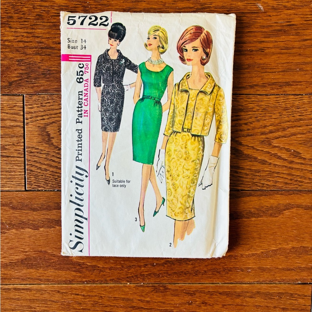 Simplicity Pattern for Dress and Jacket